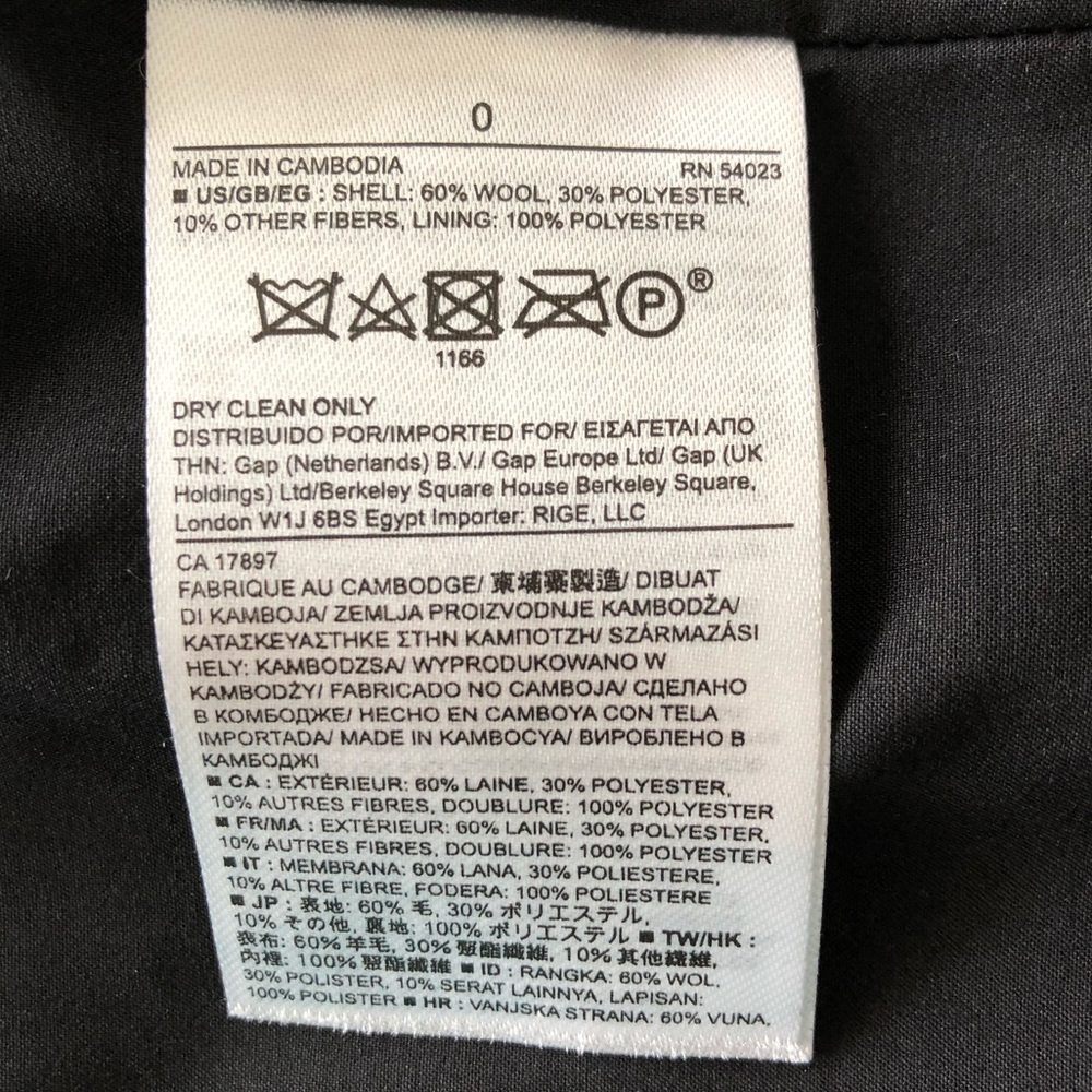 Banana Republic Herringbone Wool Blend Lined Skirt Sz. 0 or XS - Picture 5 of 6